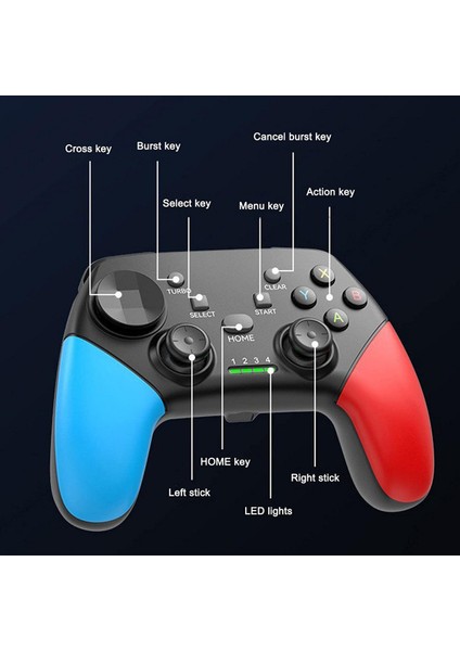 Mobil Oyun Denetleyicisi, Gamepad Denetleyicisi Yüksek Uyumluluk, Gamepad Denetleyicisi Android Telefon, Pc Windows, Smart Tv Için Cep Telefonu Oyun Denetleyicisi (Yurt Dışından)