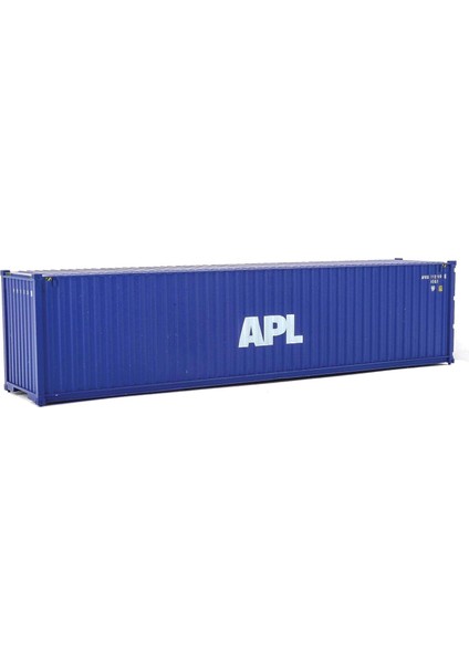 Scenemaster Ho Ölçekli Amerikan Başkan Hatları Apl Modeli (Mavi, Beyaz) 40' Hi Cube Oluklu Yan KONTEYNER,949-8259 (Yurt Dışından)