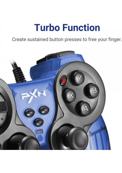 Wired Gaming Controller, Pc Gamepad With Dual-Vibration And Turbo For Windows, Ps3, Android And Switch, 6.5ft USB Cable (Red) (Yurt Dışından)