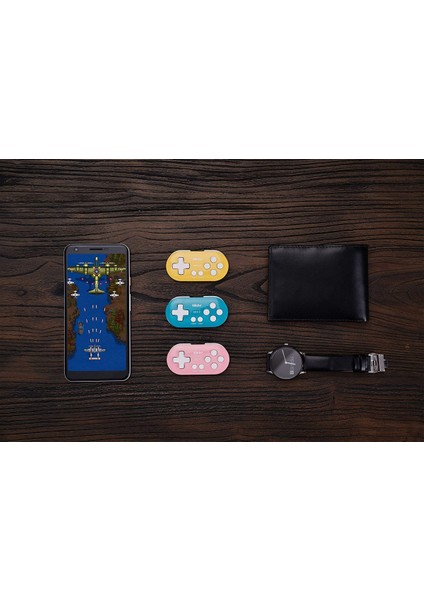 Switch, Windows, Android, Macos ve Raspberry Pi(Pink Edition) Için Zero 2 Bluetooth Gamepad Anahtarlık Boyutlu Mini Denetleyici - Nintendo Switch (Yurt Dışından)