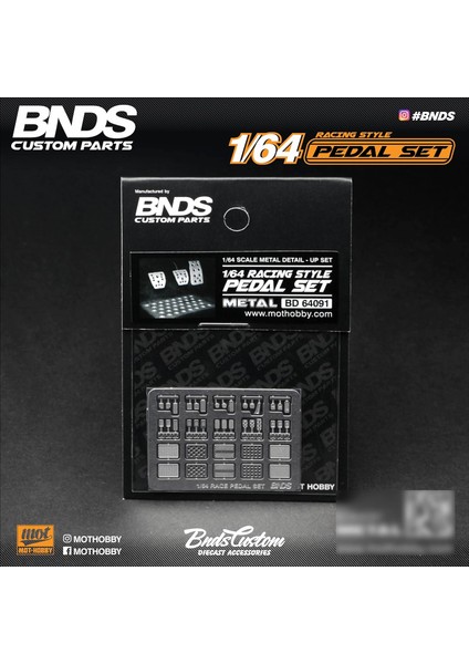 Bnds Yeni 1/64 Ölçekli Detay Up Setleri Egzoz Borusu Susturucu Yarış Tarzı Pedal Seti, Fren Diski Çekme Kancaları Yarış Model Araba Araç Için Ön Cam Silecekleri (Pedal Seti) (Yurt Dışından)