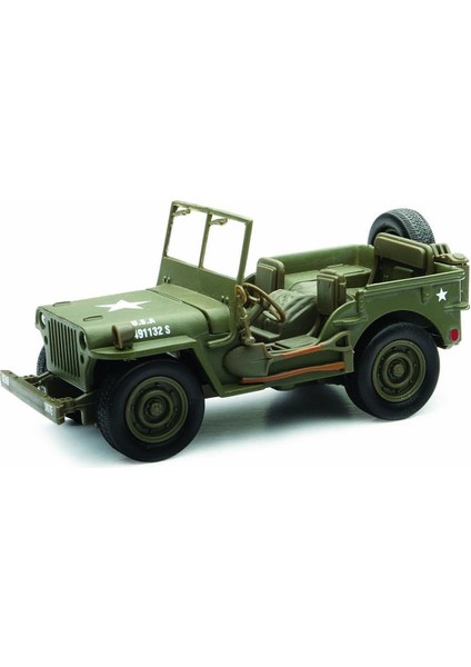 Jeep Willys Abd Ordusu, Askeri Yeşil 54133-1/32 Ölçekli Pres Döküm Model Oyuncak Araba (Yurt Dışından)