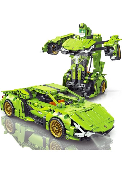 Yarış Arabaları Yapı Taşları Seti, 2'si 1 Arada Yapı Tuğlaları Robot Yapı Oyuncakları, 721 Pcs Spor Araba Modeli Çocuk Yaşı 6+ ve Yetişkin Için Hediyeler (Yurt Dışından)