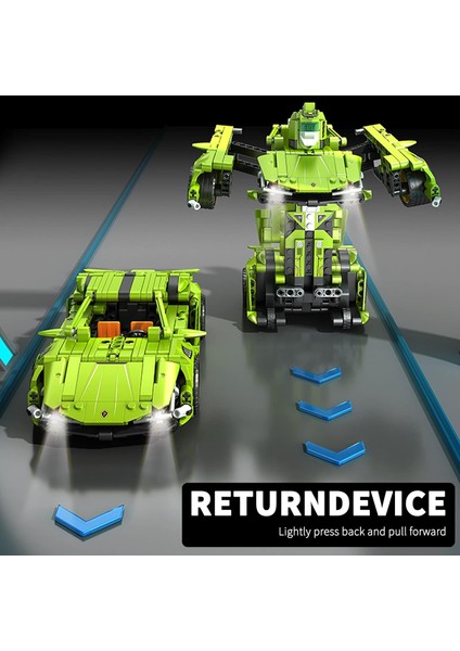 Yarış Arabaları Yapı Taşları Seti, 2'si 1 Arada Yapı Tuğlaları Robot Yapı Oyuncakları, 721 Pcs Spor Araba Modeli Çocuk Yaşı 6+ ve Yetişkin Için Hediyeler (Yurt Dışından)