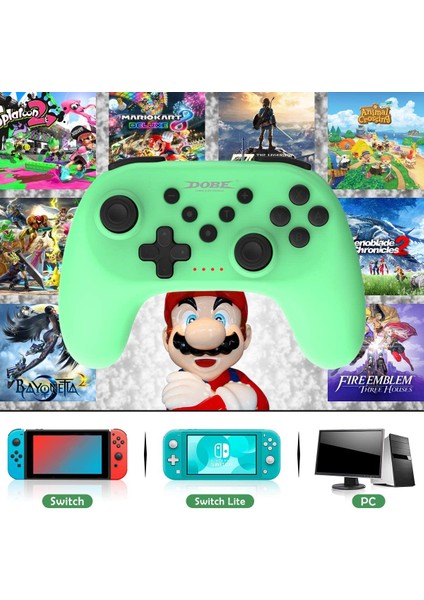 Nintendo Switch Için Kablosuz Kontrolör, Uyandırma Fonksiyonlu Anahtar Uzaktan Kumandası, Kablosuz Gamepad Joystick Turbo Titreşim Fonksiyonlu ve Hareket Sensörlü Nintendo Switch I (Yurt Dışından)