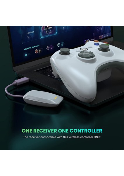 Xbox 360 Için Kablosuz Kumanda, 2,4 Ghz Gelişmiş Çift Titreşimli Oyun Kumandası ve Alıcı Uzaktan Gamepad Xbox 360 Slim Ps3 ve Pc Için Joypad Joystick Windows 7/8/10 (Siyah) (Yurt Dışından)