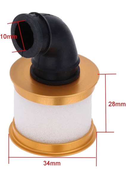Alüminyum Açık Hava Filtresi Sünger 1/10 Rc Hobi Modeli Nitro Araba Buggy Kamyon Yükseltilmiş Hop-Up Parçaları Hsp Eksenel Yükseltilmiş Parça 2 Adet/takım (Altın) (Yurt Dışından)