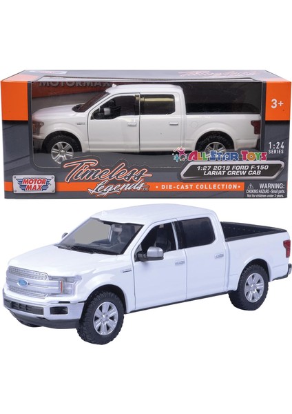 2019 Ford F-150 Lariat Crew Cab Kamyonet, Beyaz 79363WH - 1/27 Ölçekli Döküm Model Oyuncak Araba, Unisex-Çocuk (Yurt Dışından)