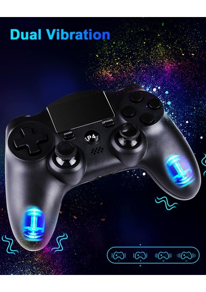 Sony Ps4 Kablosuz Denetleyicisi Için Sony P4 Kontrolör Için Orijinal Kablosuz Kumanda Dualshock Ps4 Oyun Pedi Için Kulaklık Bağlantısı Dokunmatik Ps4/ps4 Slim/ps4 Pro/pc Için Siya (Yurt Dışından) modelleri