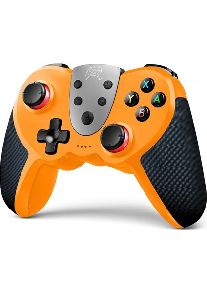 Switch, Switch Lite, Switch OLED ile Uyumlu Kablosuz Kumanda – Video Oyunları Için Premium Joypad – 3 Seviyeli Turbo Hız – Ayarlanabilir Titreşim Yoğunluğu (Sarı/siyah) (Yurt Dışından)