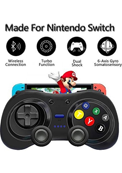 Kablosuz Bluetooth Gamepad Ns Switch Pro Denetleyici Ns-Switch Pro Oyun Joystick Ns Anahtar Konsolu Mac Pc Için (Yurt Dışından)