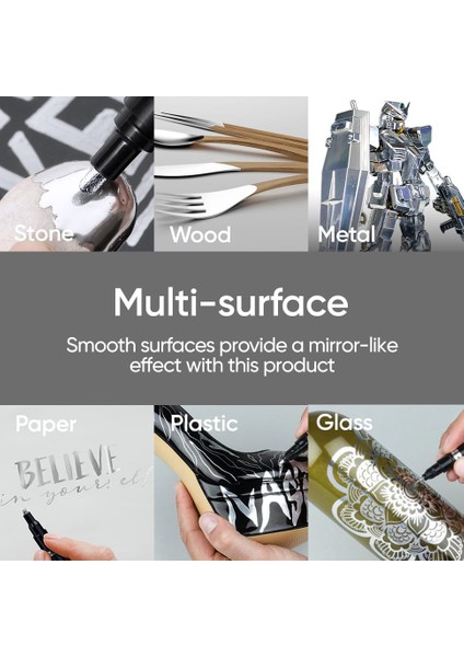 Her Yüzey Için 3pk Kalıcı Sıvı Ayna Krom Işaretleyici Tamir, Model Boyama, Markalama Veya Dıy Sanat Projeleri Için Krom Boya Kalemi (0.7|1|3mm Uçlar) (Yurt Dışından) modelleri