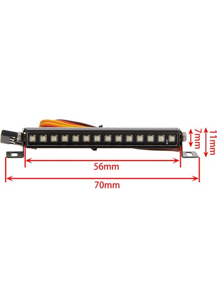 1/24 Büyük Ölçekli Rc Model Araba Metal Tavan Işık + 8 mm Izgara Farlar 14 LED Renkli Rgb Işıkları Eksenel SCX24 Yükseltme Aksesuarları Parçaları (Yurt Dışından)