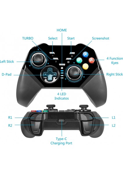 Wireless Switch Pro Controller,wireless Controller Bluetooth Gamepad Joypad Pro Controller Remote Joystick With Motion Controls For Switch Console (Yurt Dışından)