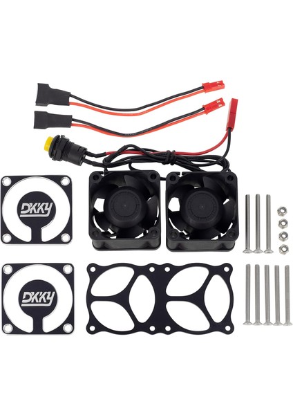 Dkky 1/10 1/8 1/5 Rc Model Araba Fırçalanmış Fırçasız Motor Soğutucu 4028 Yüksek Hızlı Soğutma Fanı Çift Fanlar 12V Alüminyum Fan Kapağı Arrma Eksenel Rc Araba Için Dıy Kitleri Yük (Yurt Dışından)