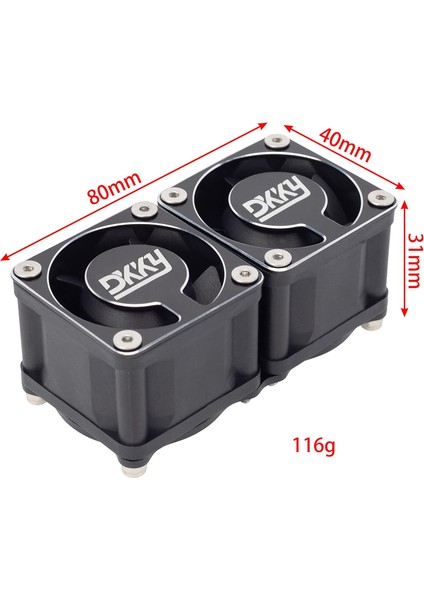 Dkky 1/10 1/8 1/5 Rc Model Araba Fırçalanmış Fırçasız Motor Soğutucu 4028 Yüksek Hızlı Soğutma Fanı Çift Fanlar 12V Alüminyum Fan Kapağı Arrma Eksenel Rc Araba Için Dıy Kitleri Yük (Yurt Dışından)