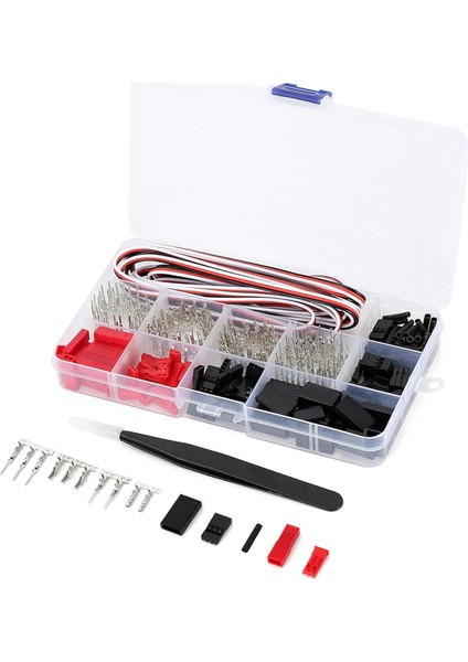 50 Takım Jst Servo Konnektör Kiti, Rc Erkek/dişi Konnektörler Kıvrım Pin Kablo Kiti Uyumlu Jst Syp Futaba Servo Tel Uzatma Kablosu Rc Araba Hitec Spektrum Model Uçaklar Için (Yurt Dışından)