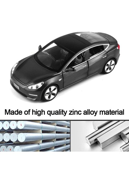 Tesla Model 3 Replika ile Uyumlu Pres Döküm Araba Oyuncakları, 1:32 Ölçekli Alaşım Model 3 Oyuncak Araba Ses ve Işık Oyuncak Araçlar ile Geri Çekin Araba Modeli, Mini Model 3 Çocuk (Yurt Dışından)