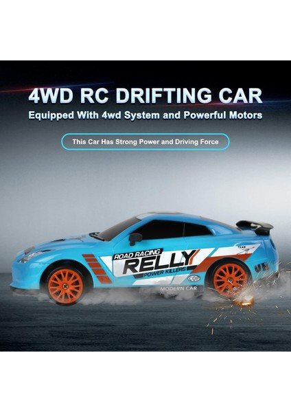 Uzaktan Kumandalı Araba Rc Drift Araba 2.4ghz 1:24 Ölçekli 4WD 15KM / H Yüksek Hızlı Model Araç LED Işıklar Sürüklenen Lastik Yarışı Spor Oyuncak Araba Yetişkin Erkek Kız Çocuk Içi (Yurt Dışından) modelleri