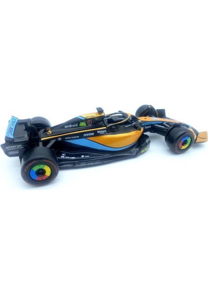 Bburago 1:43 2022 F1MCLAREN MCL36 #3 Daniel Ricciardo 1/43 MCL36 #3 Formula 1 Döküm Alaşım Lüks Koleksiyon Oyuncak Araba Modeli (Standart MCL36 #3) (Yurt Dışından)