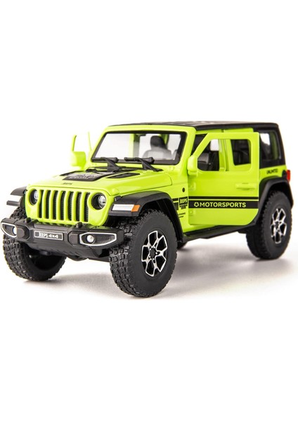 1/32 Wrangler Alaşımlı Döküm Geri Çekme Model Araba Koleksiyon Hediyesi ile Işık ve Ses Oyuncak Araç Için Uyumlu Çocuk Erkek Kız Bebek Noel Doğum Günü Hediyesi Yeşil (Yurt Dışından)