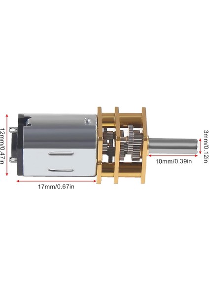 3 Adet Dc 6 V 100 Rpm N20 Yüksek Tork Hız Azaltma Motoru 3mm Mil Mini Metal Dişli Dişli Motor Metal Şanzıman ile Mikro Motor Dıy Rc Oyuncaklar Için (Yurt Dışından)