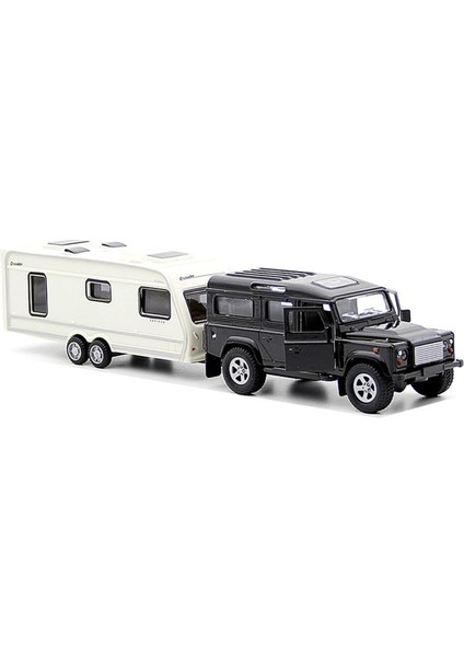 Oyuncak Kamp Aracı Suv Römork Çekme Rv Karavan Oyuncakları Boys Için Döküm Kamyon Model Araba Metal Geri Çekin Oyuncak Arabalar Araç, Kapılar Açık Işık Sesi, Açık Arazi Macera Oyun (Yurt Dışından)