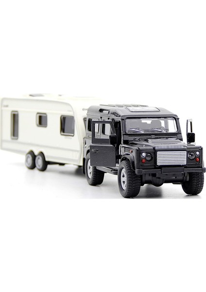 Oyuncak Kamp Aracı Suv Römork Çekme Rv Karavan Oyuncakları Boys Için Döküm Kamyon Model Araba Metal Geri Çekin Oyuncak Arabalar Araç, Kapılar Açık Işık Sesi, Açık Arazi Macera Oyun (Yurt Dışından)