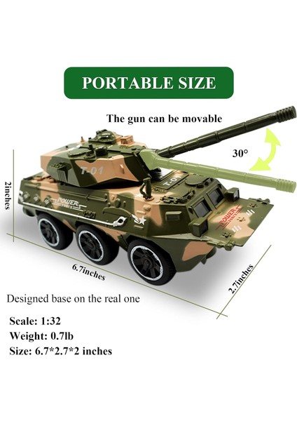 Erkekler Için Tank Oyuncakları Askeri Kamyon Zırhlı Tank Ordu Arabası Savaş Modeli Kamyon Çocuklar Için Işıklı ve Sesli Geri Çekilmiş Oyuncak Araç Doğum Günü Noel Partisi Hediyesi (Yurt Dışından)