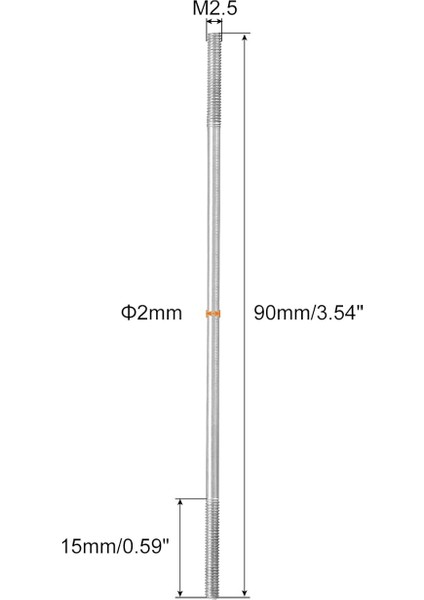 304 Paslanmaz Çelik Itme Çubuğu Konektörü Çift Uçlu Dişli Çubuk Dıy Rc Araba, Tekne, Araba, Uçak, Helikopter Modeli ve Dıy Malzeme, M2.5X90MM, 5'li Paket (Yurt Dışından) fiyatları