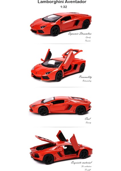 Alaşım Koleksiyonluk Kırmızı Lamborghini Araba Oyuncak Geri Çekme Araçları Işıklı ve Sesli Pres Döküm Araba Modeli (Yurt Dışından) fırsatları