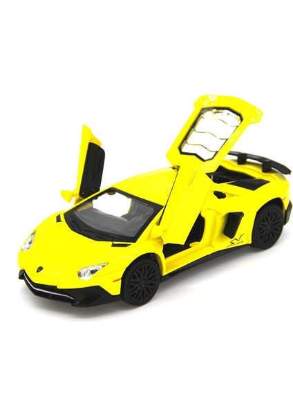 Aventador S Lp 740-4 1:32 Ölçekli Pres Döküm Model Araba (Midas Sarısı) (Yurt Dışından)