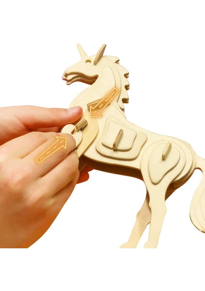- Create + Paint 3D Paint Puzzle Reality Ahşap (Tek Boynuzlu At - 30 Adet) Model Boya Seti, Fırçalı Oyuncaklar Çocuklar Için Yapboz Oluştur 3D Bulmacalar Eğitici El Sanatları Yapı (Yurt Dışından)