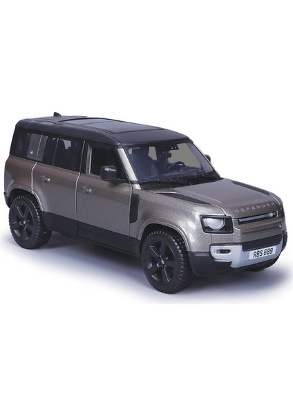 2022 Defender 110 Koyu Gümüş Metalik Siyah Üstlü ve Açılır Tavanlı 1/24 Pres Döküm Model Araba By Bburago 21101SIL (Yurt Dışından)