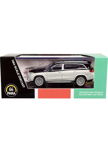 2020 MB Gls 600, Sunroof Beyaz Metalik ve Siyah 1/64 Pres Döküm Model Araba, Paragon Modelleri PA-55306 (Yurt Dışından)