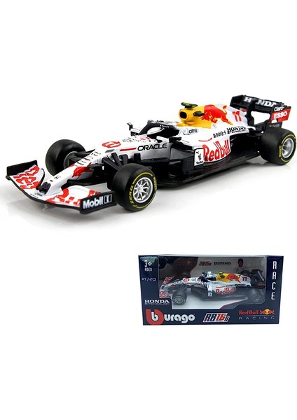 Bburago 1:43 Red Bull 2021 RB16B #11 Türkiye F1 Formula Araba Statik Döküm Araçlar Koleksiyon Model Yarış Arabası Oyuncaklar (RB16B #11 Beyaz) (Yurt Dışından)