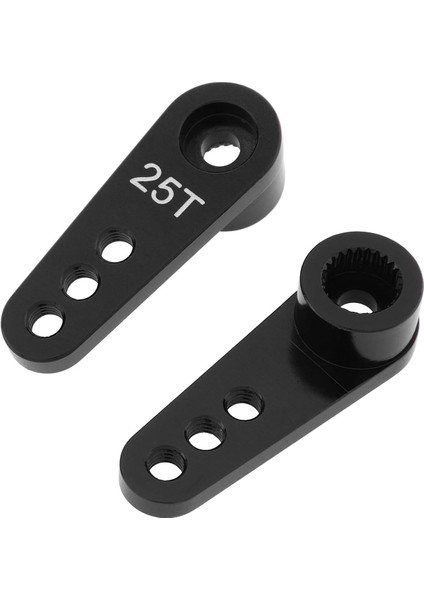 2 Paket Metal 25T Servo Korna M3 Konu Direksiyon Kolu Rc Modelleri ile Uyumlu/araba Kamyon Buggy (Siyah) (Yurt Dışından)