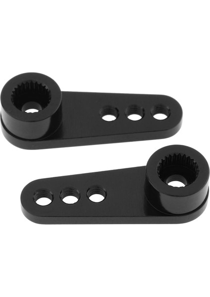 2 Paket Metal 25T Servo Korna M3 Konu Direksiyon Kolu Rc Modelleri ile Uyumlu/araba Kamyon Buggy (Siyah) (Yurt Dışından)