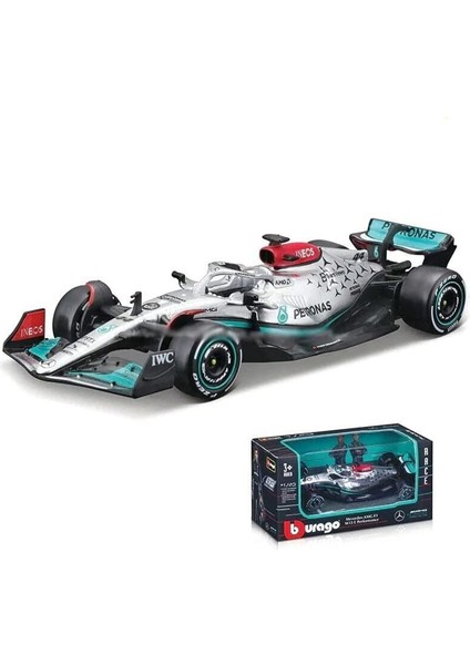 Bburago 1:43 2022 F1 Amg W13 No. #44 Lewis Hamilton Alaşım Oyuncak Araba Modeli Süper Formül Döküm Modeli (2022 W13#44) (Yurt Dışından)