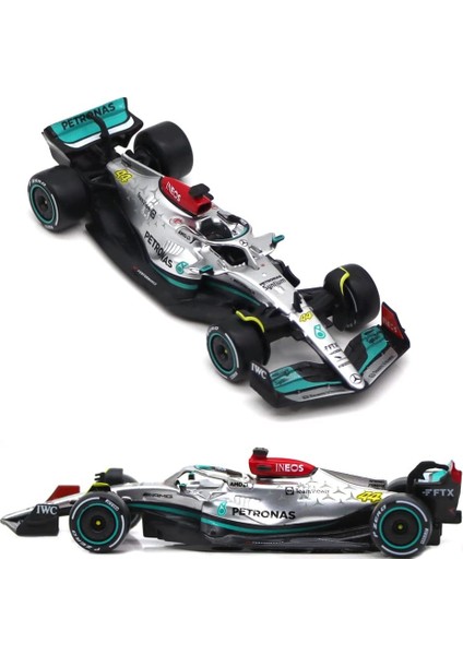 Bburago 1:43 2022 F1 Amg W13 No. #44 Lewis Hamilton Alaşım Oyuncak Araba Modeli Süper Formül Döküm Modeli (2022 W13#44) (Yurt Dışından)