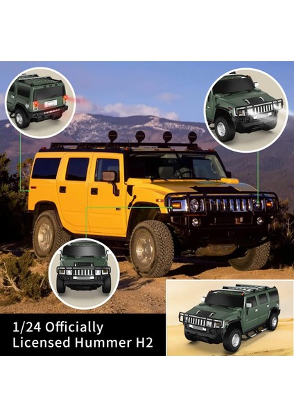 Hummer H2 Resmi Lisanslı 1:24 Ölçekli Uzaktan Kumandalı Araba, Yetişkinler Için Model Yarış Arabası Off Road Rc Arabalar, 3 Yaşındaki Erkek Çocuklar Için Eğitici Bebek ve Çocuk Oyu (Yurt Dışından) fiyatları
