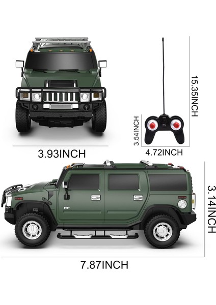 Hummer H2 Resmi Lisanslı 1:24 Ölçekli Uzaktan Kumandalı Araba, Yetişkinler Için Model Yarış Arabası Off Road Rc Arabalar, 3 Yaşındaki Erkek Çocuklar Için Eğitici Bebek ve Çocuk Oyu (Yurt Dışından) fırsatları