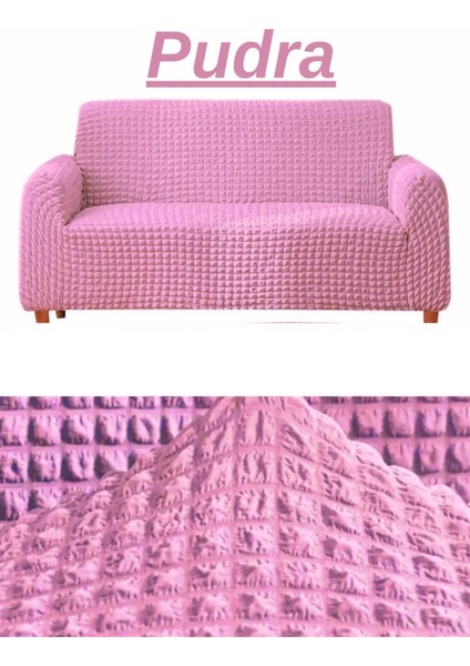 Bürümcük 3 Kişilik Koltuk Örtüsü Boydan Eteksiz Streç Esnek Lastikli Çekyat Kanepe Kılıfı