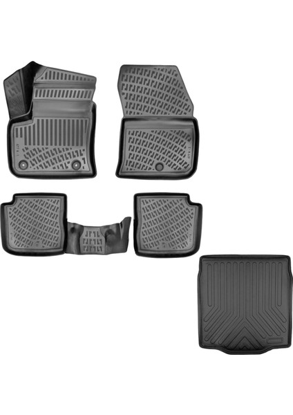 Citroen C4X 3D Havuzlu Paspas + 3D Bagaj Havuzu Paspası 2023 Sonrası - Caraks