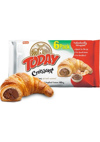 Today Kruvasan Çikolatalı 40 Gr. 6 Adet (1 Kutu)