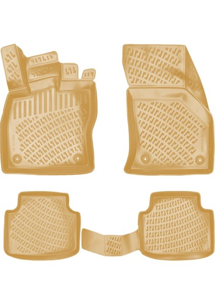 Vw Passat B8 3D Havuzlu Paspas Bej Renk Sedan 2015 - 2018 Arası - Rizline Marka