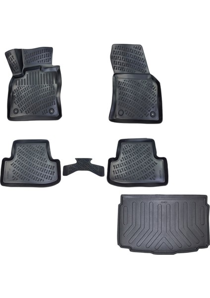 Vw T-Roc 3D Havuzlu Paspas + 3D Bagaj Havuzu Alt Kısıma Uyumlu 2020 Sonrası Set - Rizline Marka