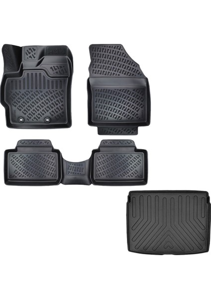 Toyota Yaris Cross 3D Havuzlu Paspas + 3D Bagaj Havuzu Üst Paspası 2022 Uyumlu Sonrası - Rizline