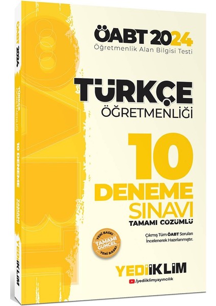 2024 ÖABT Türkçe Öğretmenliği Tamamı Çözümlü 10 Deneme Sınavı