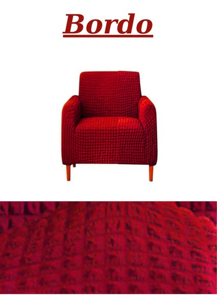 Bürümcük Tek Kişilik Koltuk Örtüsü. Eteksiz Streç Esnek Lastikli Berjer Kılıfı